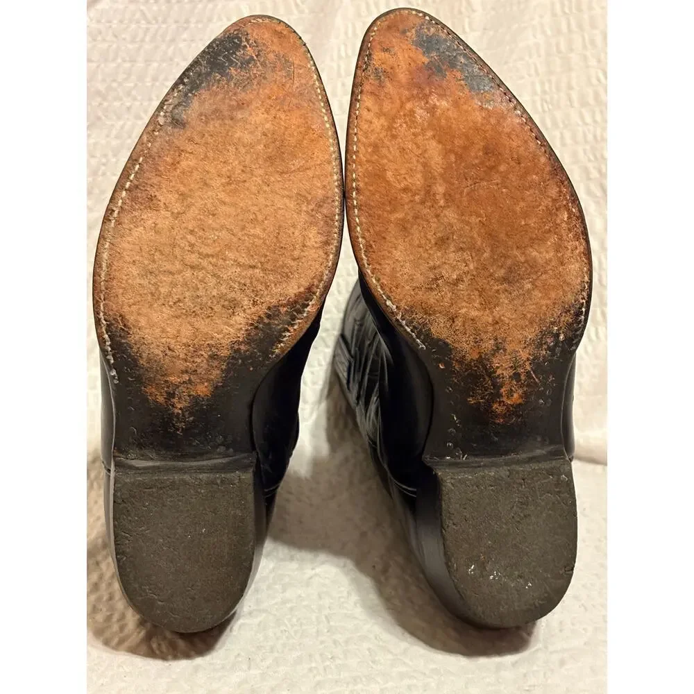 Lucchese Classics L1309 Goatskin Vine Leather Cowboy Western Boots Mens Size 8.5